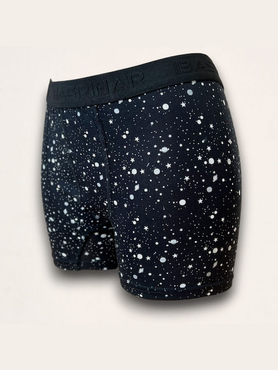 Herren Boxershorts Black mit Mustern 1Packung