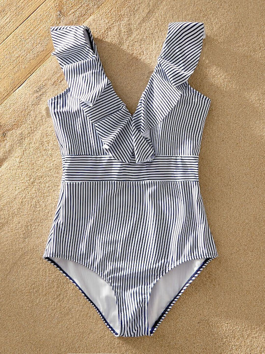 iEFiEL Kinder Badeanzug Einteilig White - Blue