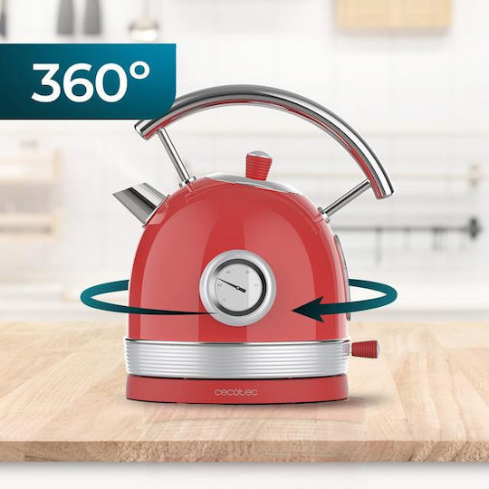 Cecotec Thermosense 420 Vintage Kettle 1.8lt 2200W Red