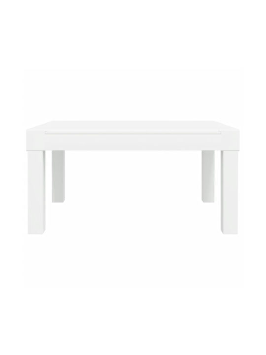 Sunbed Single Plastic with Cushion White 65x65x32cm.
