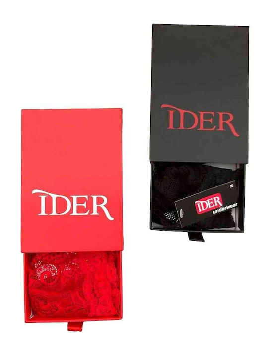 IDER Damen Slip 2Pack mit Spitze Rot