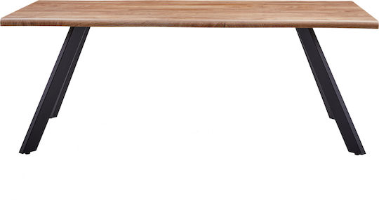 Aosa Τραπεζαρίας Honey Maple/Μαύρο 180x90x76εκ. Aosa Τραπεζαρίας Honey Maple/Μαύρο 180x90x76εκ.