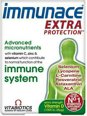 Vitabiotics Immunace Extra Protection Συμπλήρωμα για την Ενίσχυση του Ανοσοποιητικού 30 ταμπλέτες