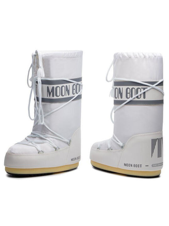 Moon Boot Nylon Γυναικείες Μπότες Χιονιού Λευκές
