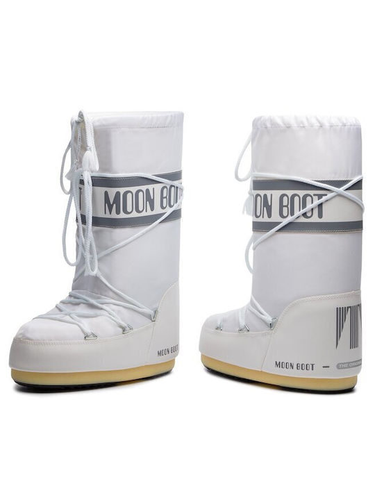 Moon Boot Nylon Cizme dama Albe