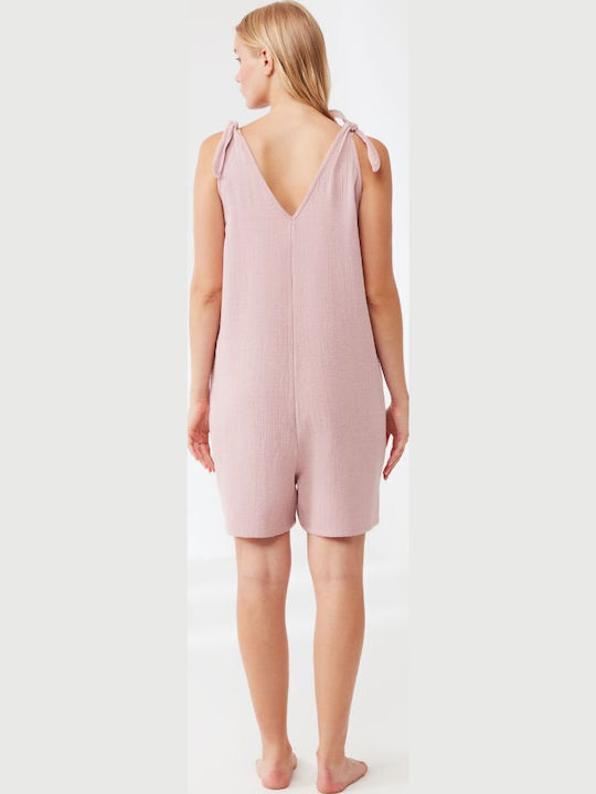 Damen Einteiler Shorts Pink