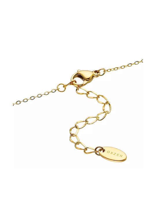 Oxzen Halskette mit Design Herz aus Vergoldet Stahl