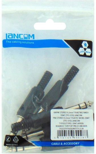 Stecker 6,3mm Klinke Stereo 10Stück Silber (01.096.0028)