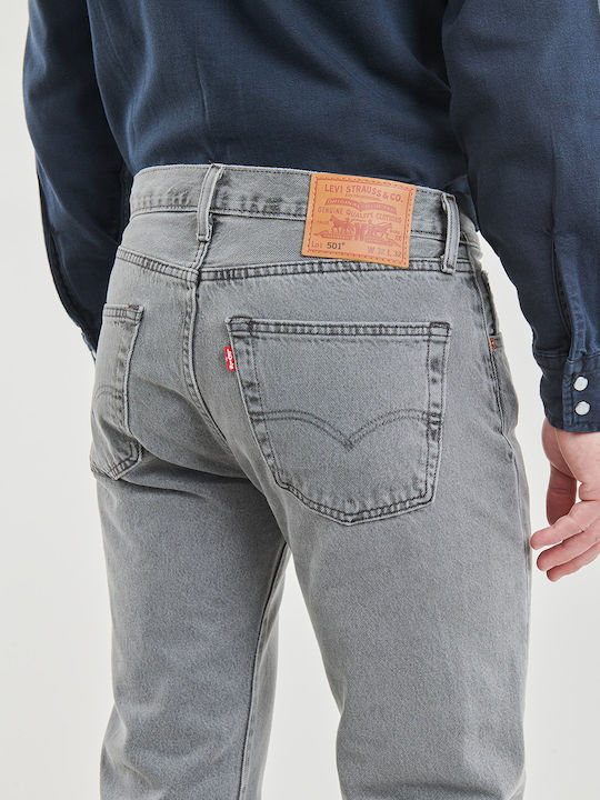 501 Men's Jeans Pants with Regular Straight Fit Gray