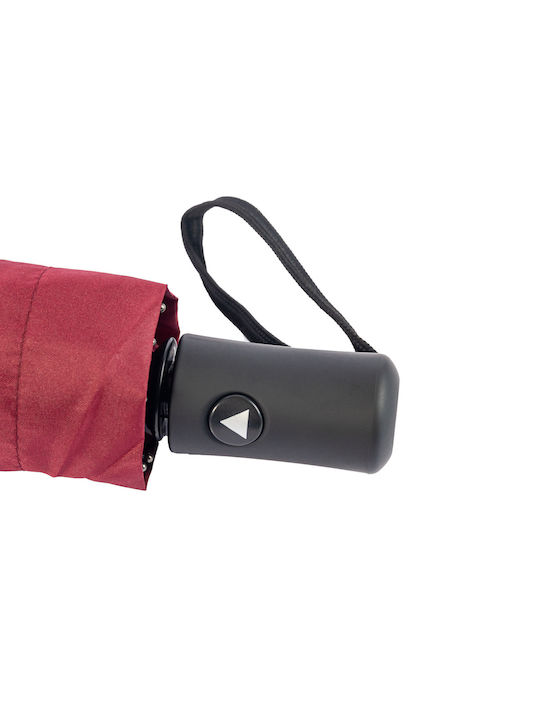 Windproof Automatic Umbrella Compact Burgundy