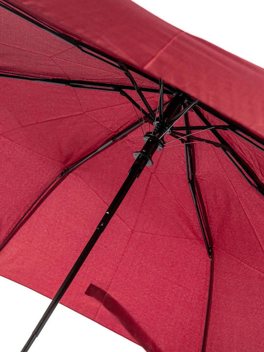 Windproof Automatic Umbrella Compact Burgundy