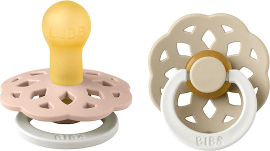 Bibs Boheme Pacifiers Rubber Boheme Glow - Blush / Vanilla for 6+ months 2pcs