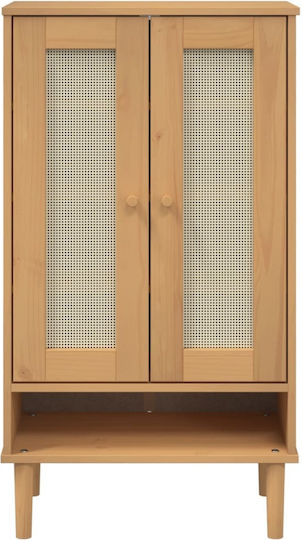 Shoe Organizer Brown 59.5x35x107cm