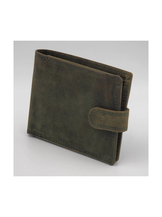 Roberto Men's Leather Wallet Khaki