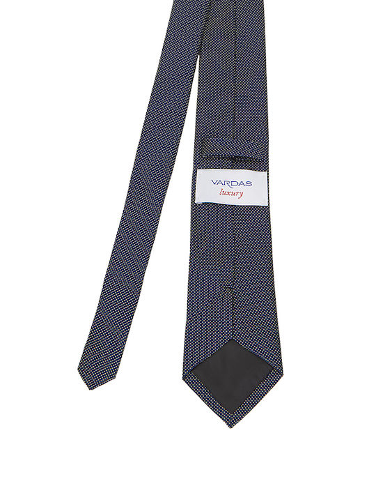 Vardas Ανδρική Γραβάτα Μεταξωτή με Σχέδια σε Γαλάζιο Χρώμα