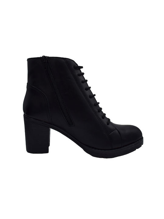 Pyramis Leather Women's Ankle Boots Black