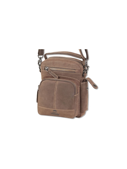 Woodland Leder Herrentasche Schulter / Crossbody Braun