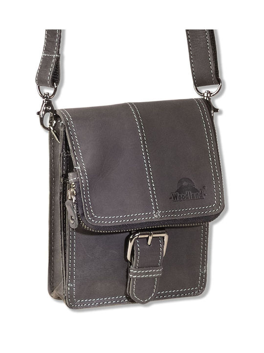 Woodland Leather Men's Bag Shoulder / Crossbody Gray