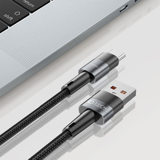 Tech-Protect Ultraboost Braided USB 2.0 Cable USB-C male - USB-A 66W PD Γκρι 0.5m