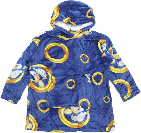 Sega Одеяло Флийс Sonic The Hedgehog Cozy Plush Polar Blanket Poncho Синьо 60x72cm