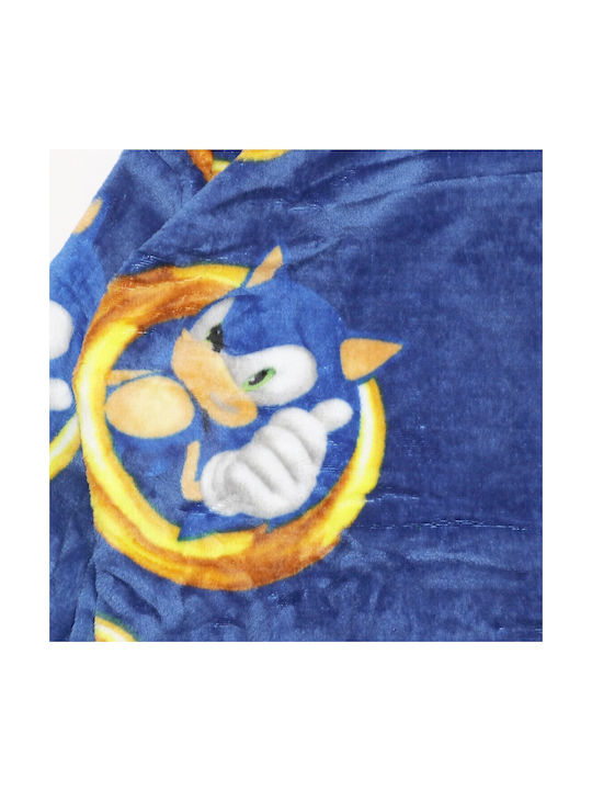 Sega Одеяло Флийс Sonic The Hedgehog Cozy Plush Polar Blanket Poncho Синьо 60x72cm