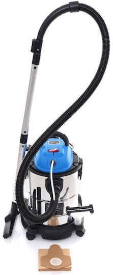 Kraft World Kd473 Aspirator Umed Uscat 1600W Cu Recipient Inox 24L Argintiu
