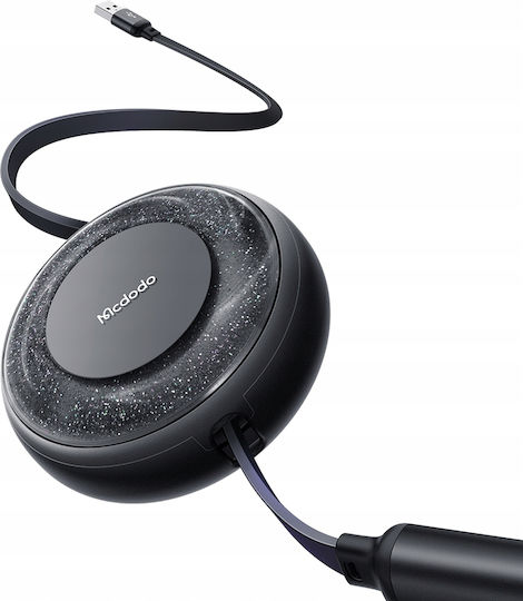 Mcdodo Flat / Retractable USB to Lightning / Type-C / micro USB Cable Μαύρο (CA-3730)