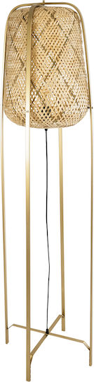 GloboStar Meilani Floor Lamp H150xW40cm. with Socket for Bulb E27 Gold