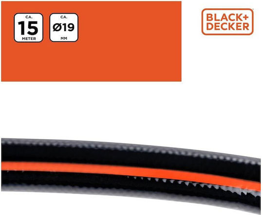 Black & Decker Garden Hose Pipe Set 3/4" 15m
