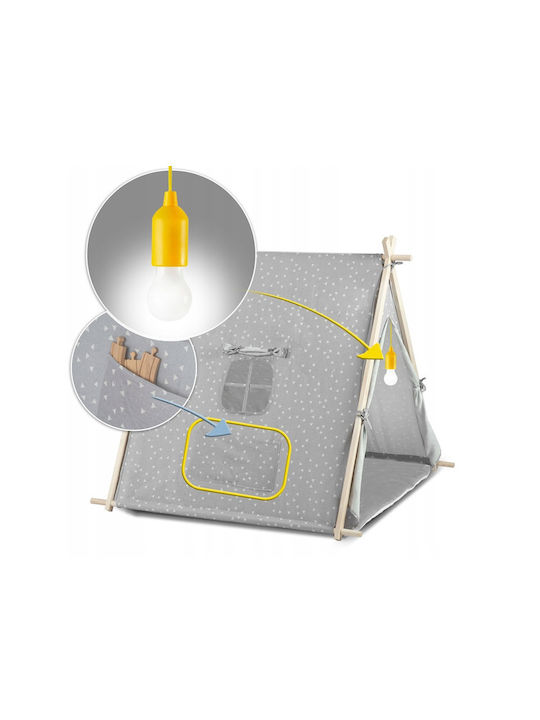 Nukido Kids Indian Play Tent Gray for Ages 3 and Up