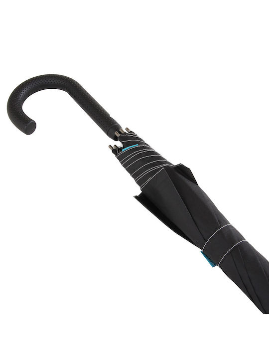 Anna Morellini Umbrella with Walking Stick Black