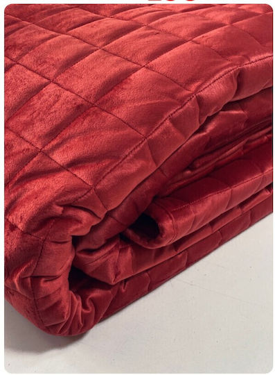 Decotelia Κουβερλί Σετ Υπέρδιπλο Κόκκινο 220x240cm 3τμχ