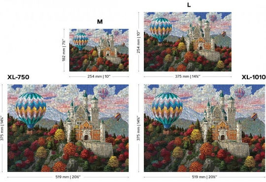 Das Neuschwanstein Schloss Puzzle 2D 505 Teile