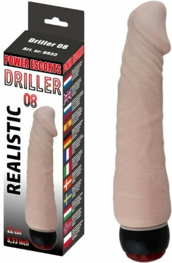 Power Escorts Driller 08 Ρεαλιστικός Δονητής 22cm Flesh