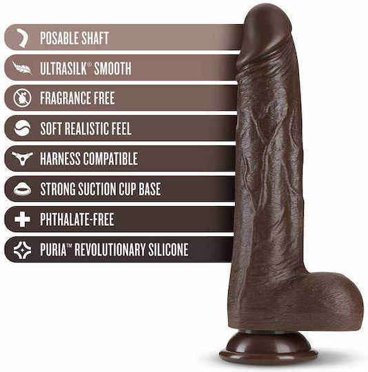 Blush Realistic Vibrator 22cm Brown