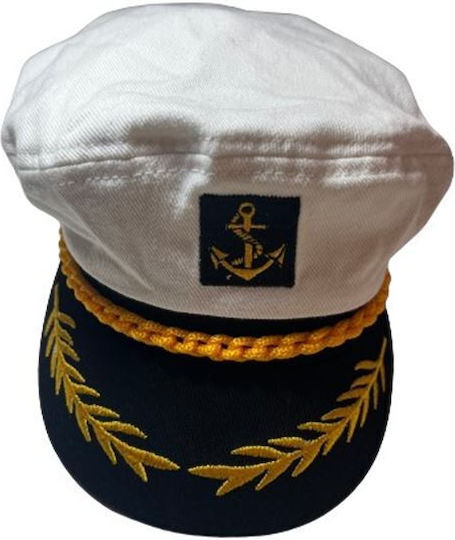 Captain Nautisches Hut Weiß Stoff