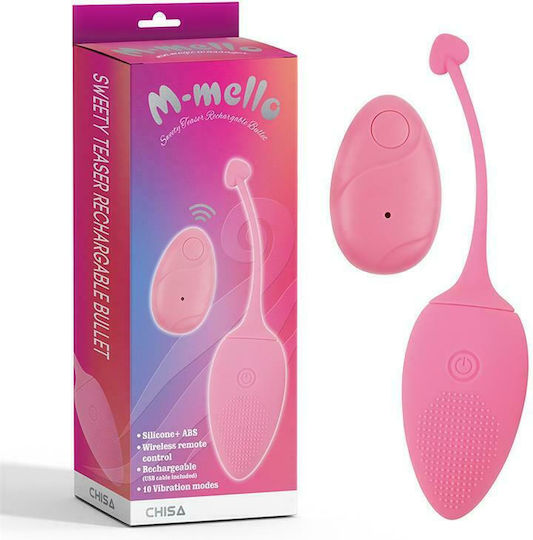 Chisa Novelties Sweety Teaser Rechargable Bullet Δονητής Egg με Απομακρυσμένο Έλεγχο 14.5cm Pink