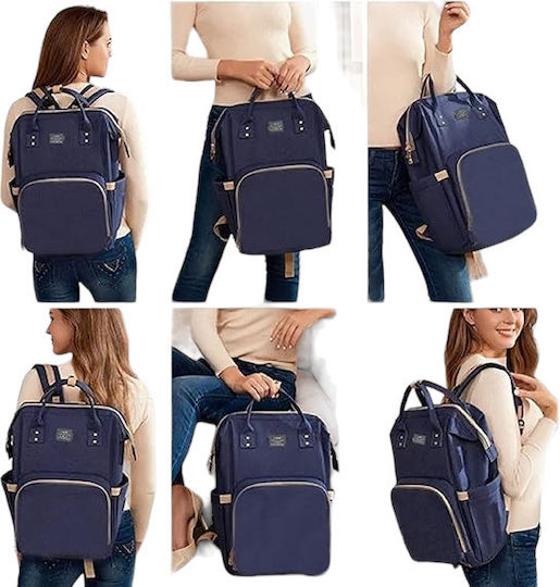 Queen Mother Queen Mother Wickeltasche Rucksack Land Blauen 31cm