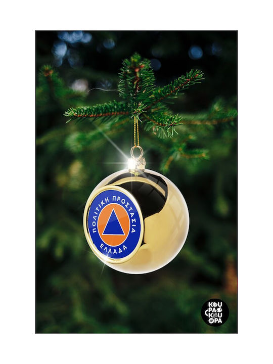 Πολιτική Προστασία Weihnachtshänger Kugel Ornament Gold