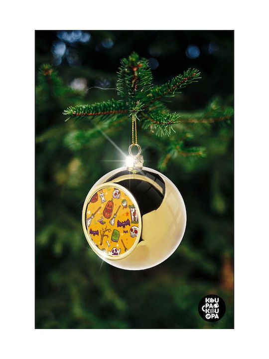 Happy Halloween Weihnachtshänger Kugel Ornament Gold