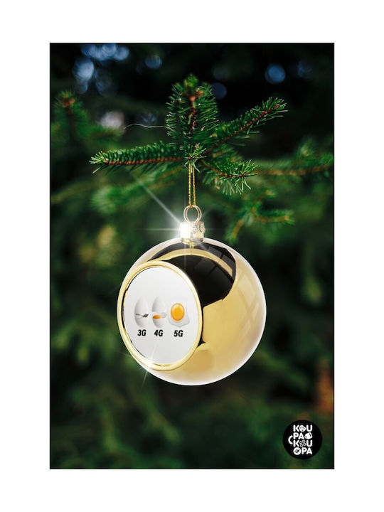 3g > 4g > 5g Christmas Ball Ornament Gold