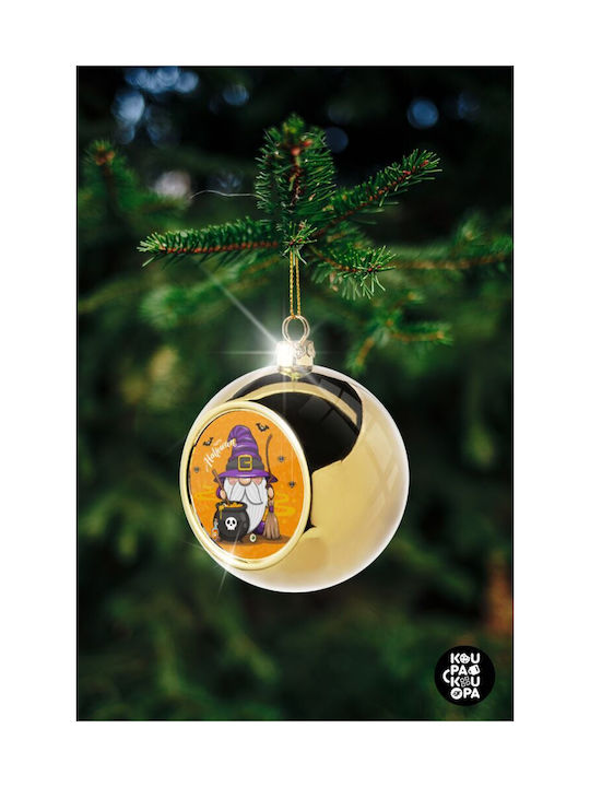 Happy Halloween (χαλοουίν) Christmas Ball Ornament Gold