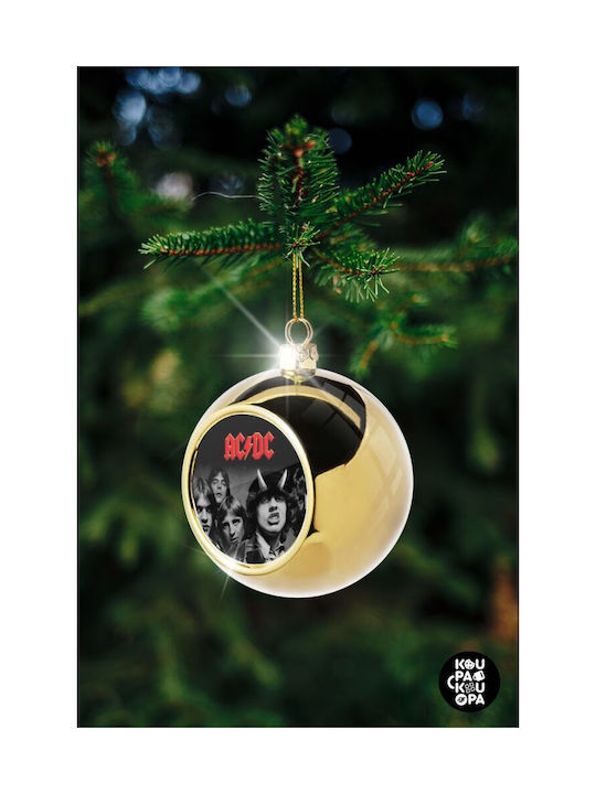 Ac/dc Angus Christmas Ball Ornament Gold