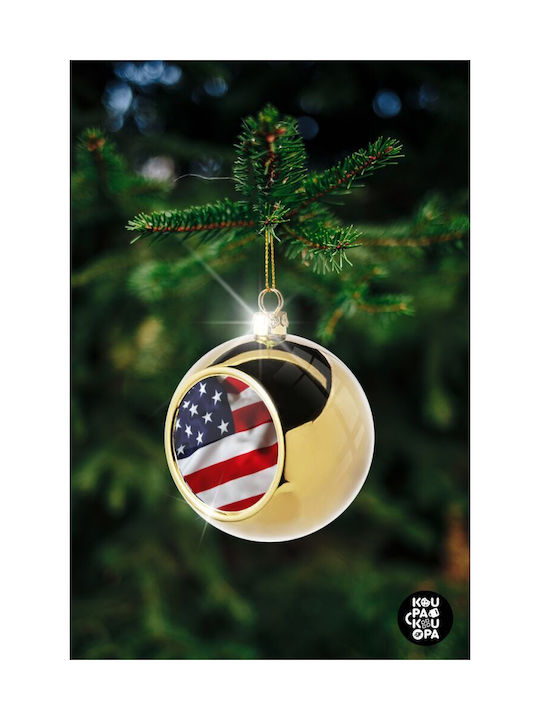 Σημαία Αμερικής Weihnachtshänger Kugel Ornament Gold