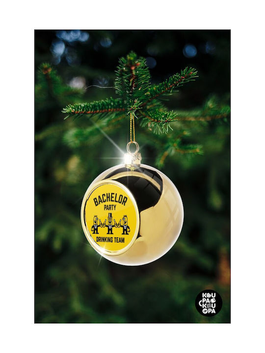 Bachelor Party Drinking Team Weihnachtshänger Kugel Ornament Gold