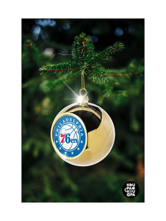 Philadelphia 76ers Weihnachtshänger Kugel Ornament Gold