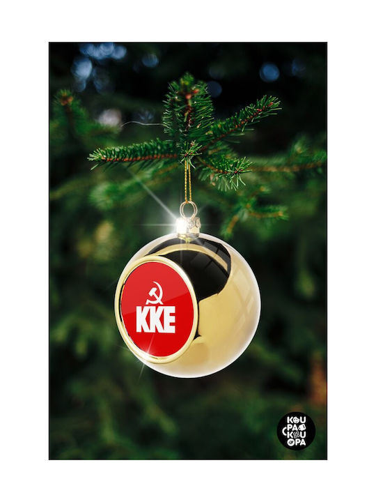 Κκε Christmas Ball Ornament Gold