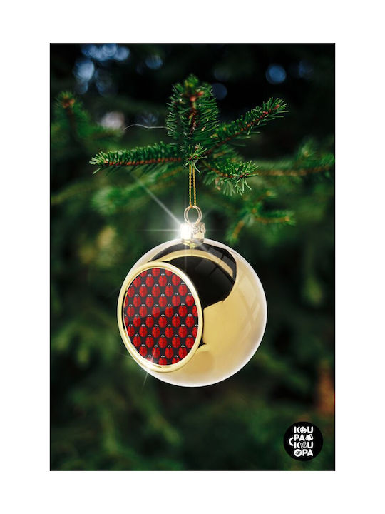 Πασχαλίτσα Weihnachtshänger Kugel Ornament Gold