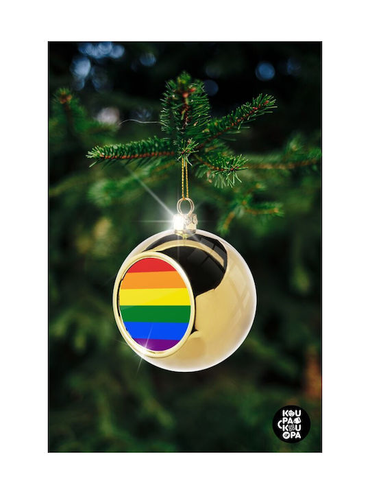 Christmas Rainbow Ornament Gold