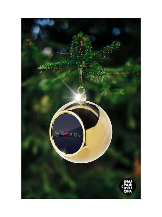 Redbull Formula 1 Christmas Ball Ornament Gold